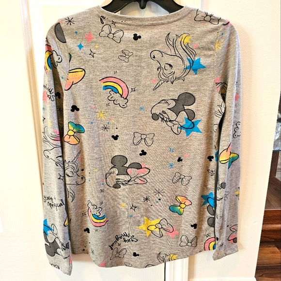 Disney Girls Minnie Mouse, Bows, Rainbows, and Unicorns Long Sleeve T shirt NEW - Picture 6 of 6